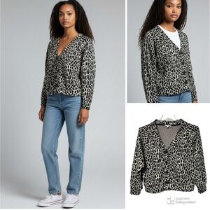Lush ultra soft leopard print cardigan